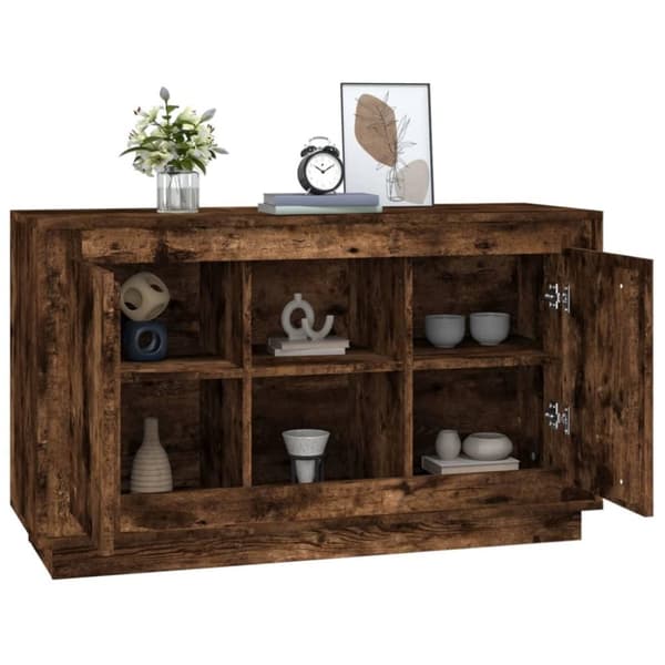 vidaXL Skjenk røkt eik 102x35x60 cm konstruert tre