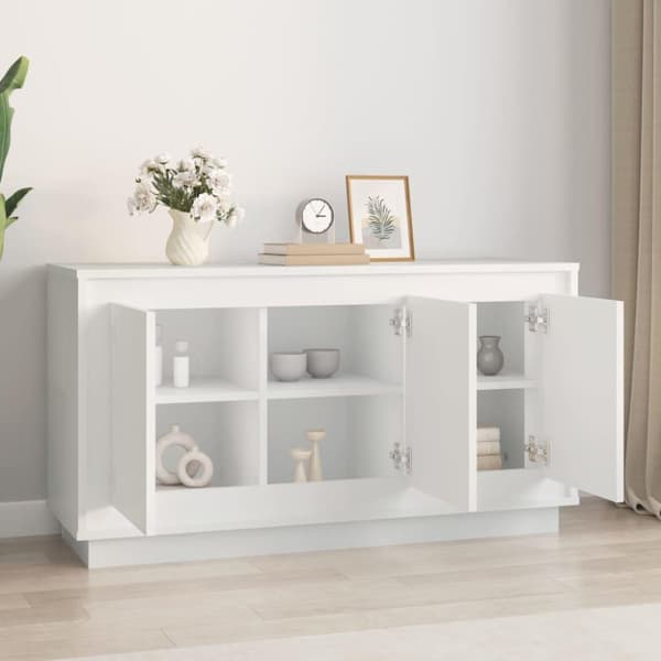 vidaXL Byrå vit 102x35x55 cm konstruerat trä