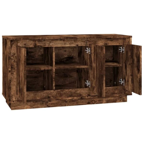 vidaXL Skjenk røkt eik 102x35x55 cm konstruert tre