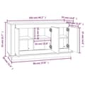 Miniatyrbilde 9 av 10: vidaXL Skjenk røkt eik 102x35x55 cm konstruert tre