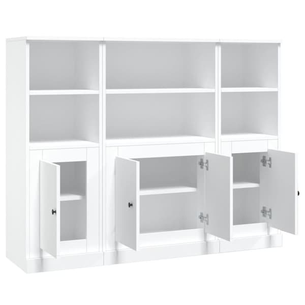 vidaXL Highboards 3 stk hvit konstruert tre