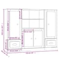 Miniatyrbilde 8 av 9: vidaXL Highboards 3 stk hvit konstruert tre