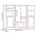 Miniatyrbilde 8 av 9: vidaXL Highboards 3 stk høyglans hvit konstruert tre