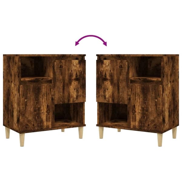 vidaXL Senkit 2 kpl savutammi 60x35x70 cm tekninen puu