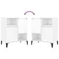 Miniatyrbilde 7 av 10: vidaXL Skjenker 3 stk høyglans hvit 60x35x70 cm konstruert tre