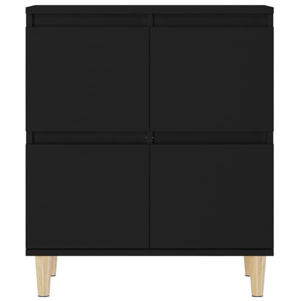 vidaXL Skänk 2 st svart 60x35x70 cm konstruerat trä