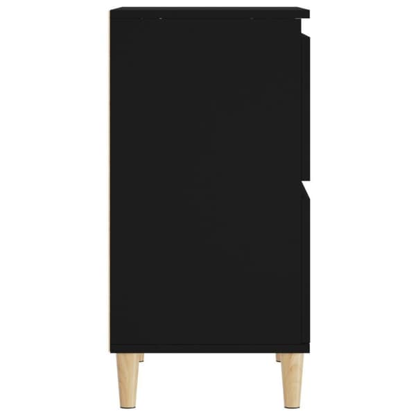 vidaXL Skänk 2 st svart 60x35x70 cm konstruerat trä