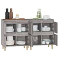 Miniatyrbilde 5 av 11: vidaXL Skjenker 2 stk grå sonoma 60x35x70 cm konstruert tre