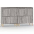 Miniatyrbilde 1 av 11: vidaXL Skjenker 2 stk grå sonoma 60x35x70 cm konstruert tre