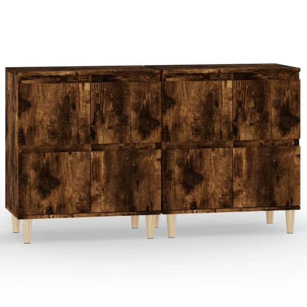 vidaXL Skjenker 2 stk røkt eik 60x35x70 cm konstruert tre
