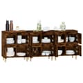 Miniatyrbilde 5 av 11: vidaXL Skjenker 2 stk røkt eik 60x35x70 cm konstruert tre