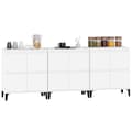 Miniatyrbilde 4 av 11: vidaXL Skjenker 3 stk hvit 60x35x70 cm konstruert tre