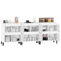 Miniatyrbilde 5 av 11: vidaXL Skjenker 3 stk hvit 60x35x70 cm konstruert tre