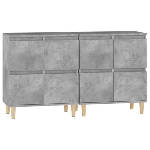 vidaXL Senkit 2 kpl betoninharmaa 60x35x70 cm tekninen puu