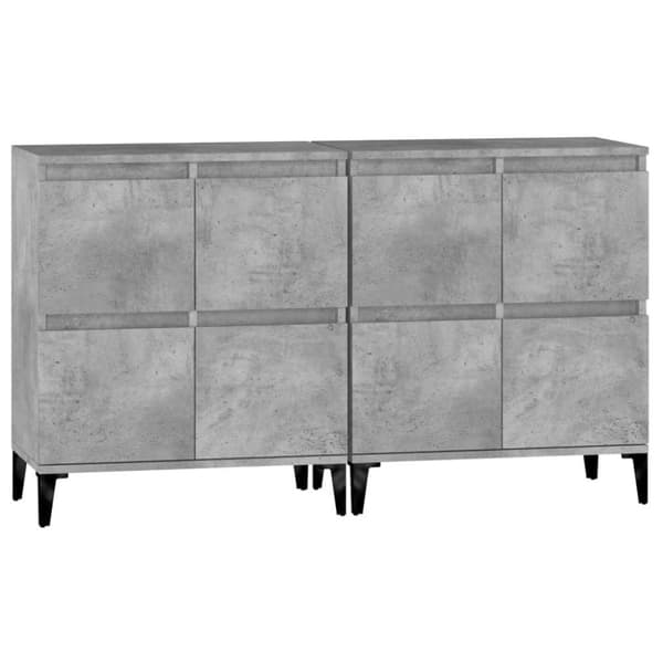 vidaXL skænke 2 stk. 60x35x70 cm konstrueret træ betongrå