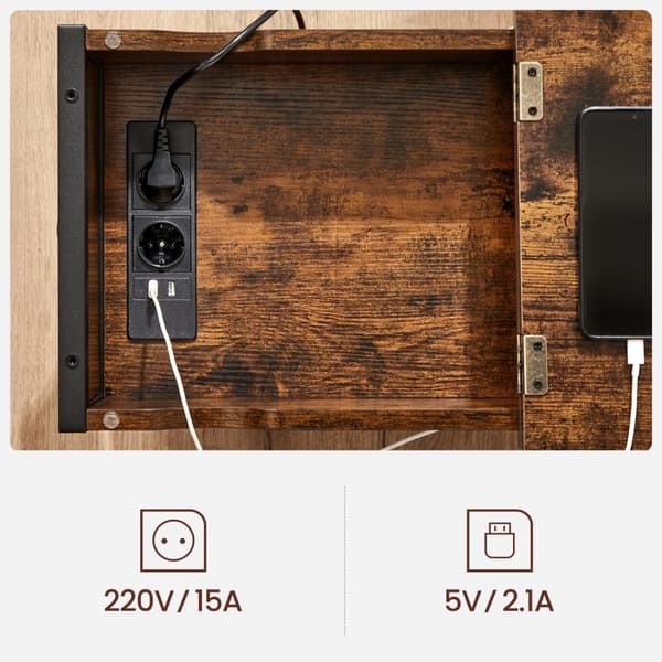 Vasaglen sivupöydän taitettu paras pöytä