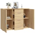Miniatyrbilde 5 av 10: vidaXL Skjenk sonoma eik 91x29,5x65 cm konstruert tre