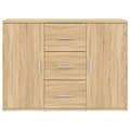 Miniatyrbilde 6 av 10: vidaXL Skjenk sonoma eik 91x29,5x65 cm konstruert tre