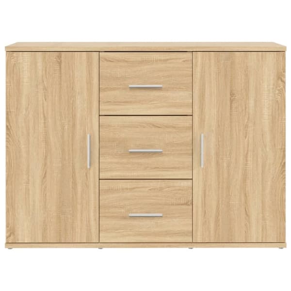 vidaXL Skjenk sonoma eik 91x29,5x65 cm konstruert tre