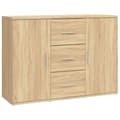 Miniatyrbilde 2 av 10: vidaXL Skjenk sonoma eik 91x29,5x65 cm konstruert tre