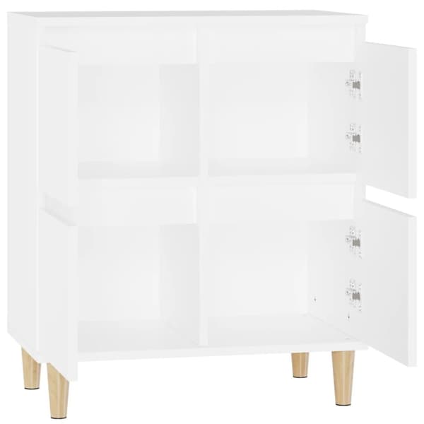 vidaXL Byrå vit 60x35x70 cm konstruerat trä
