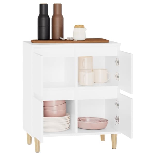 vidaXL skænk 60x35x70 cm konstrueret træ hvid
