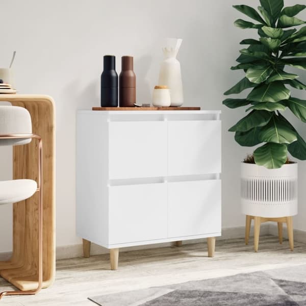 vidaXL skænk 60x35x70 cm konstrueret træ hvid