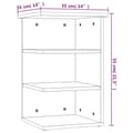 Miniatyrbilde 8 av 9: vidaXL Sideskap røkt eik 35x35x55 cm konstruert tre