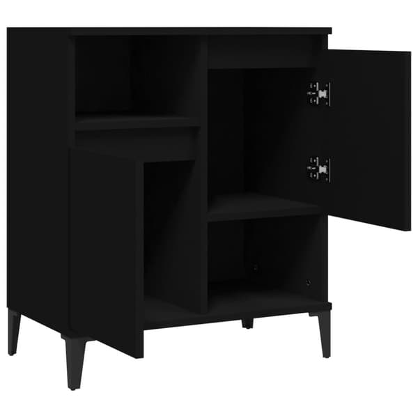 vidaXL Byrå svart 60x35x70 cm konstruerat trä
