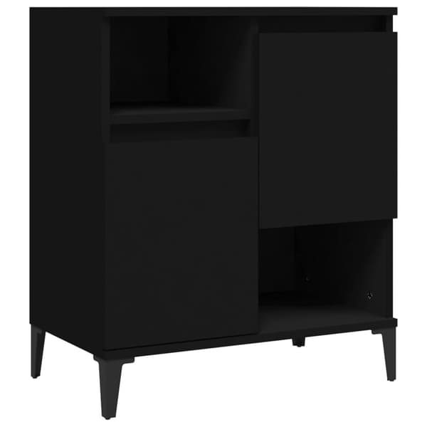 vidaXL Byrå svart 60x35x70 cm konstruerat trä
