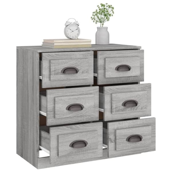 vidaXL Skjenk grå sonoma 70x35,5x67,5 cm konstruert tre
