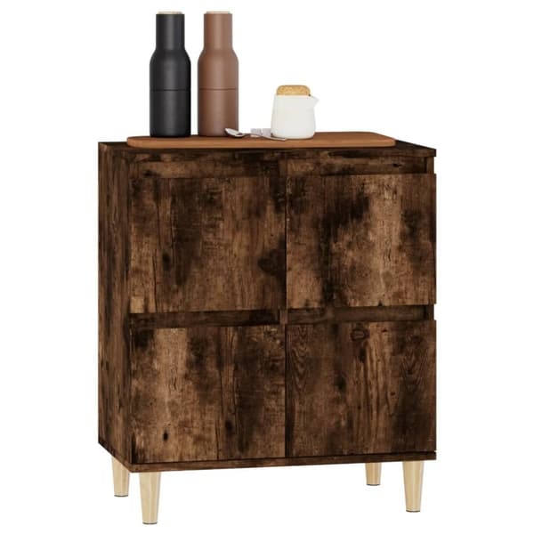vidaXL Skjenk røkt eik 60x35x70 cm konstruert tre