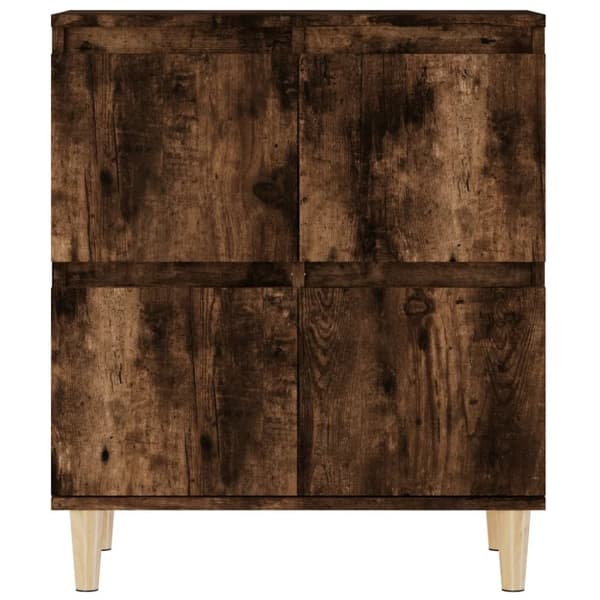 vidaXL Skjenk røkt eik 60x35x70 cm konstruert tre