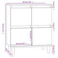 Miniatyrbilde 10 av 11: vidaXL Skjenk røkt eik 60x35x70 cm konstruert tre