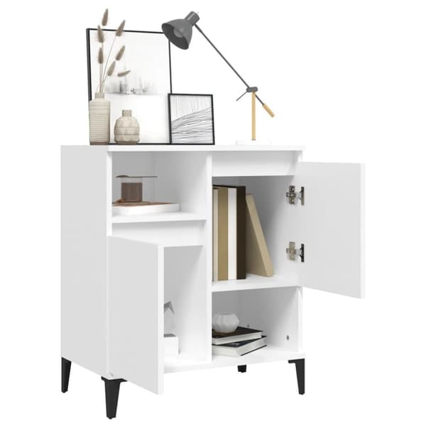 vidaXL Byrå vit 60x35x70 cm konstruerat trä