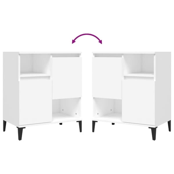 vidaXL Byrå vit 60x35x70 cm konstruerat trä