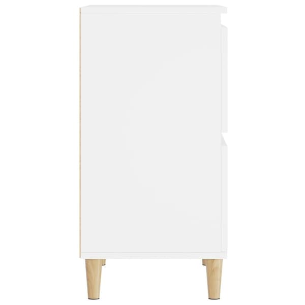 vidaXL Skänk 2 st vit 60x35x70 cm konstruerat trä