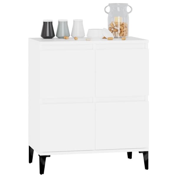 vidaXL Skjenk hvit 60x35x70 cm konstruert tre