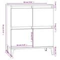 Miniatyrbillede 10 af 11: vidaXL skænk 60x35x70 cm konstrueret træ hvid
