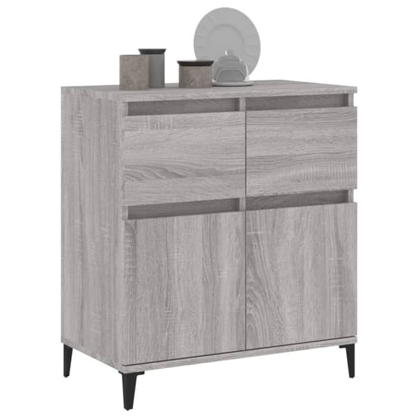 vidaXL skænk 60x35x70 cm konstrueret træ grå sonoma-eg