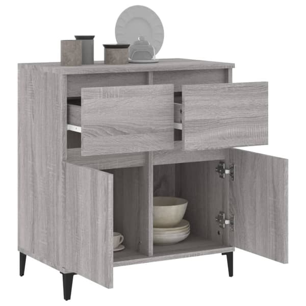 vidaXL skænk 60x35x70 cm konstrueret træ grå sonoma-eg