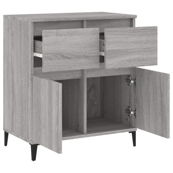 vidaXL skænk 60x35x70 cm konstrueret træ grå sonoma-eg