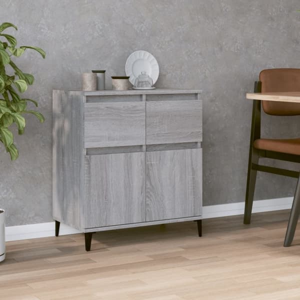 vidaXL skænk 60x35x70 cm konstrueret træ grå sonoma-eg