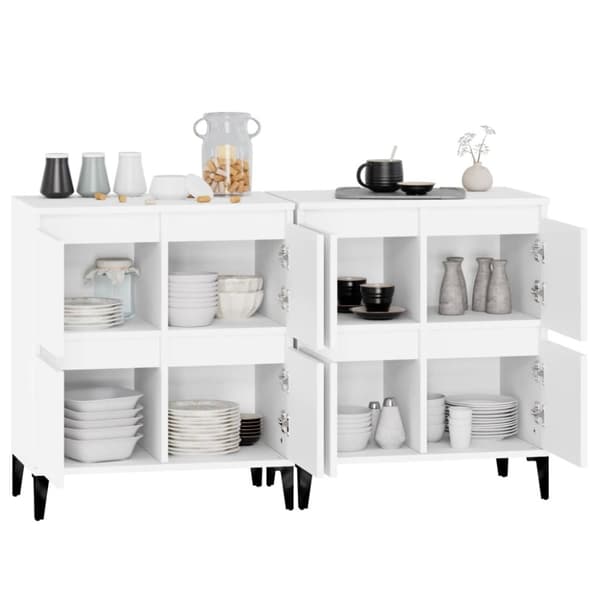 vidaXL skænke 2 stk. 60x35x70 cm konstrueret træ hvid