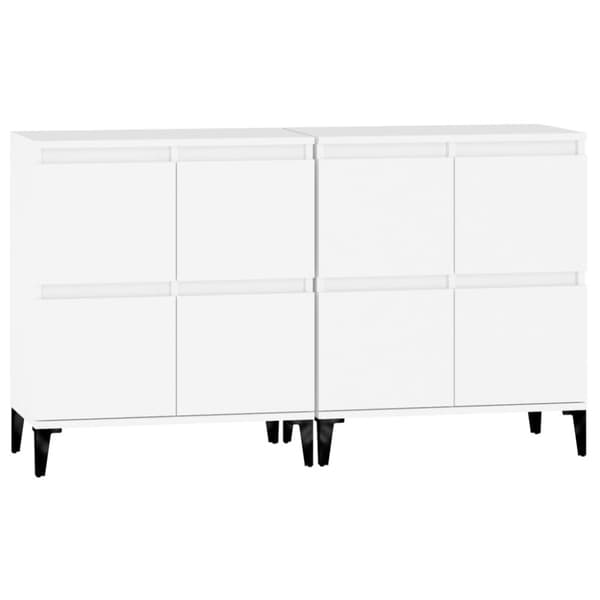 vidaXL skænke 2 stk. 60x35x70 cm konstrueret træ hvid