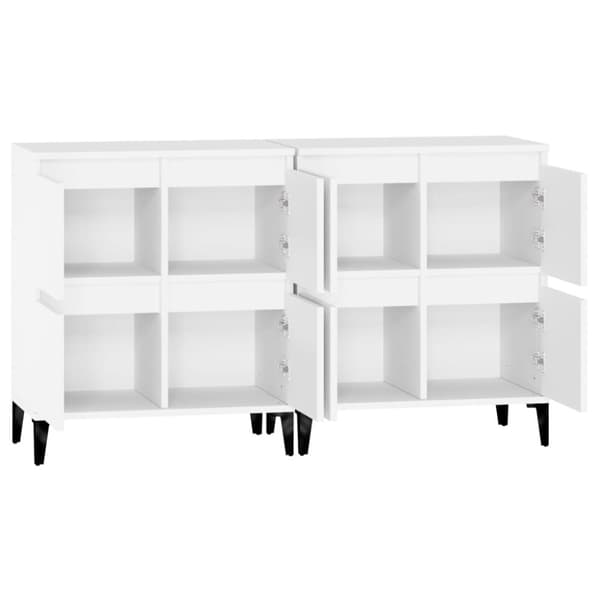 vidaXL skænke 2 stk. 60x35x70 cm konstrueret træ hvid