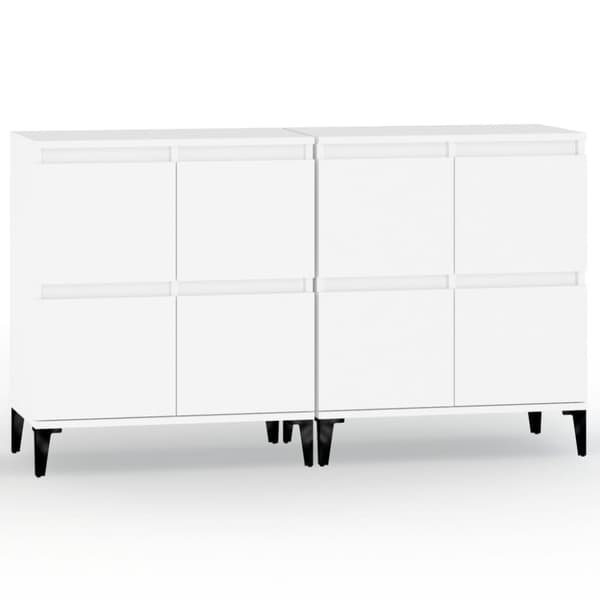vidaXL skænke 2 stk. 60x35x70 cm konstrueret træ hvid