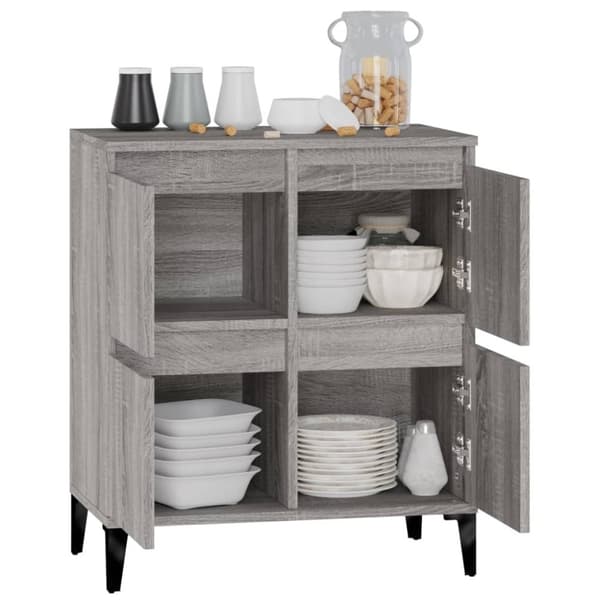 vidaXL Senkki harmaa Sonoma 60x35x70 cm tekninen puu