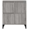 Pikkukuva 6 / 11: vidaXL Senkki harmaa Sonoma 60x35x70 cm tekninen puu