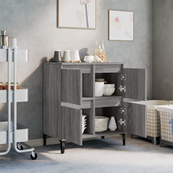 vidaXL Skjenk grå sonoma 60x35x70 cm konstruert tre